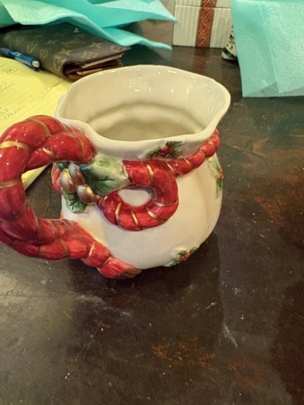 Fritz Floyd Old world christmas Santa's sack creamer Pitcher